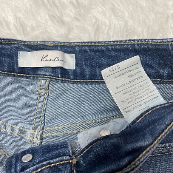 KanCan High Rise Blue Jean Shorts Button Fly Size 3 / 25 - Picture 2 of 9